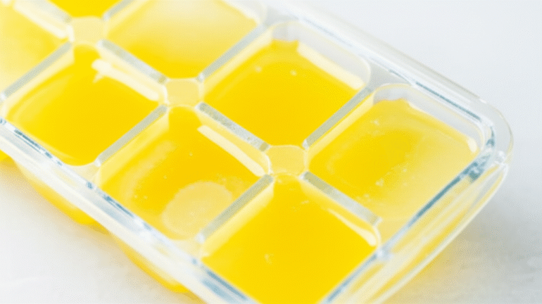 Generate a high-quality, relevant image prompt for an article about: Can Fresh Lemon Juice Be Frozen