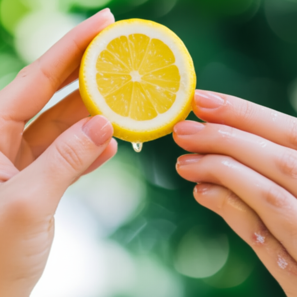 Generate a high-quality, relevant image prompt for an article about: Can I Use Lemon Juice on My Fac