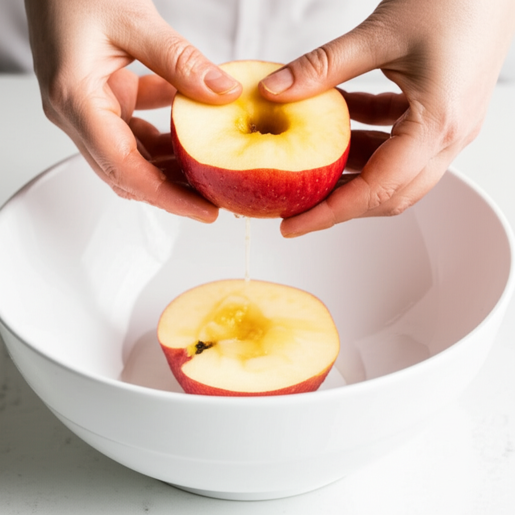 Generate a high-quality, relevant image prompt for an article about: How To Make Apple Juice Without