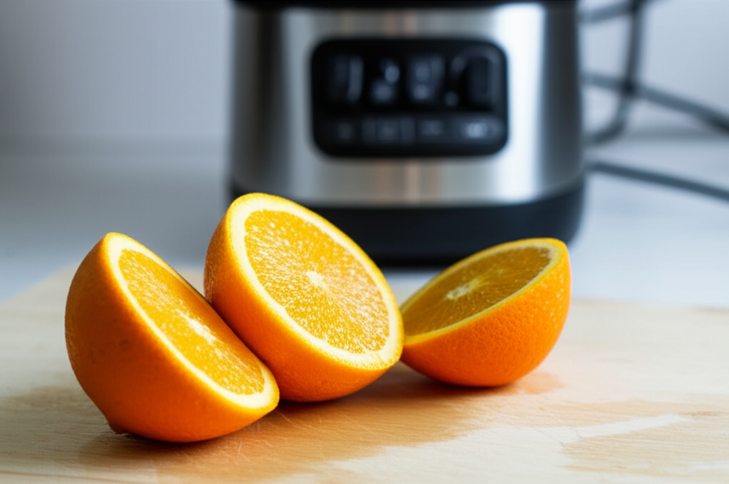 Generate a high-quality, relevant image prompt for an article about: How to Make Orange Juice in a B