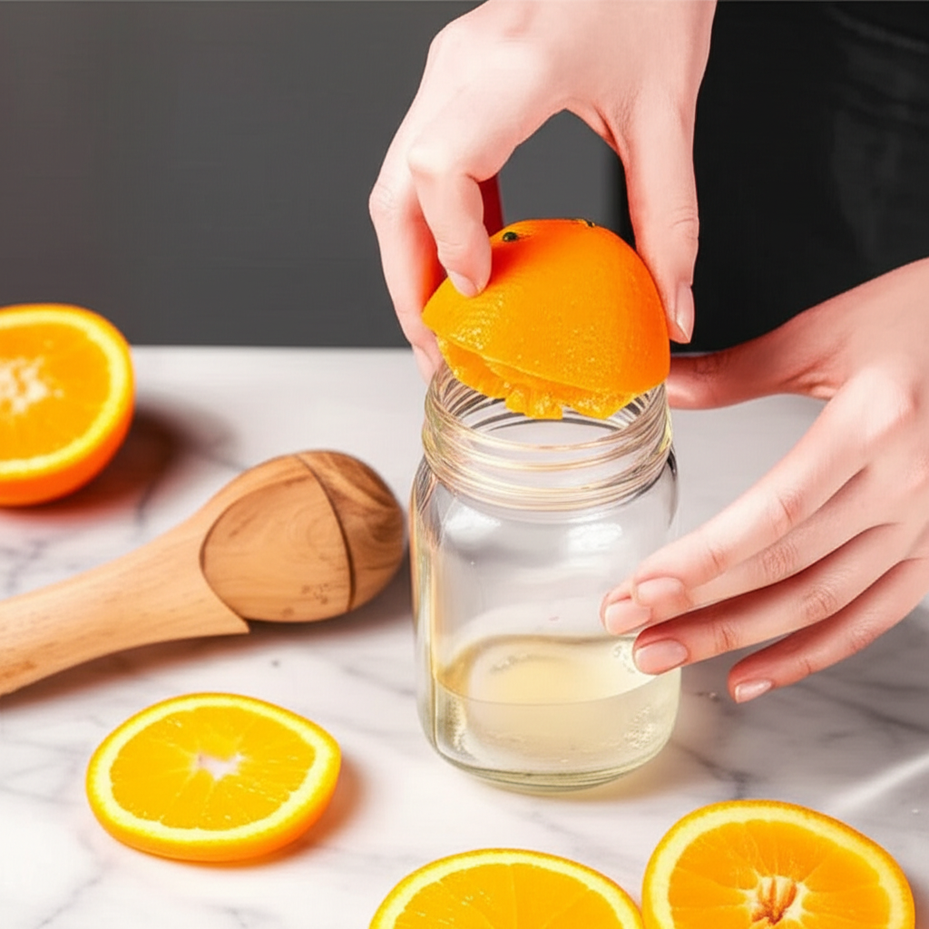 Generate a high-quality, relevant image prompt for an article about: How To Make Juice Without A Ble