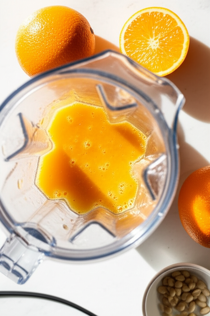 Generate a high-quality, relevant image prompt for an article about: How To Make Orange Juice In A B