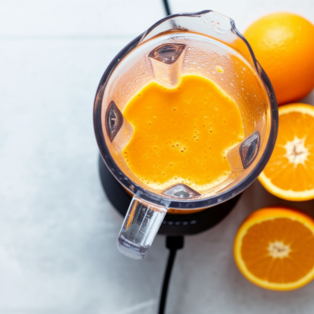 Generate a high-quality, relevant image prompt for an article about: How to Make Juice with a Blende