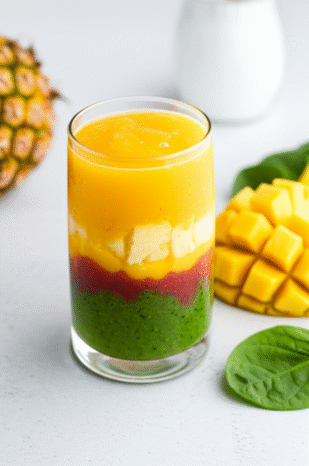 Generate a high-quality, relevant image prompt for an article about: Are Tropical Smoothies Healthy?