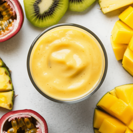 Generate a high-quality, relevant image prompt for an article about: Are Tropical Smoothies Healthy?