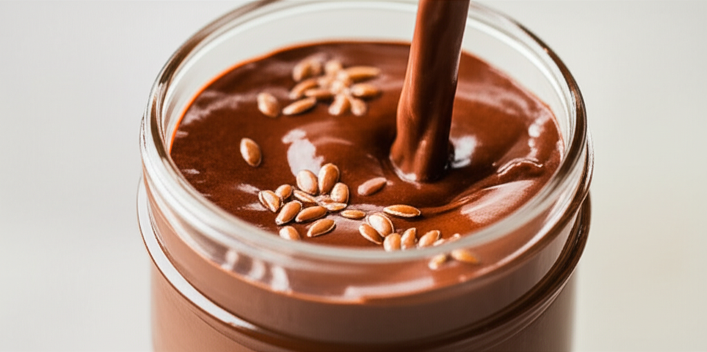 Generate a high-quality, relevant image prompt for an article about: Is Flaxseed Tasty in Chocolate