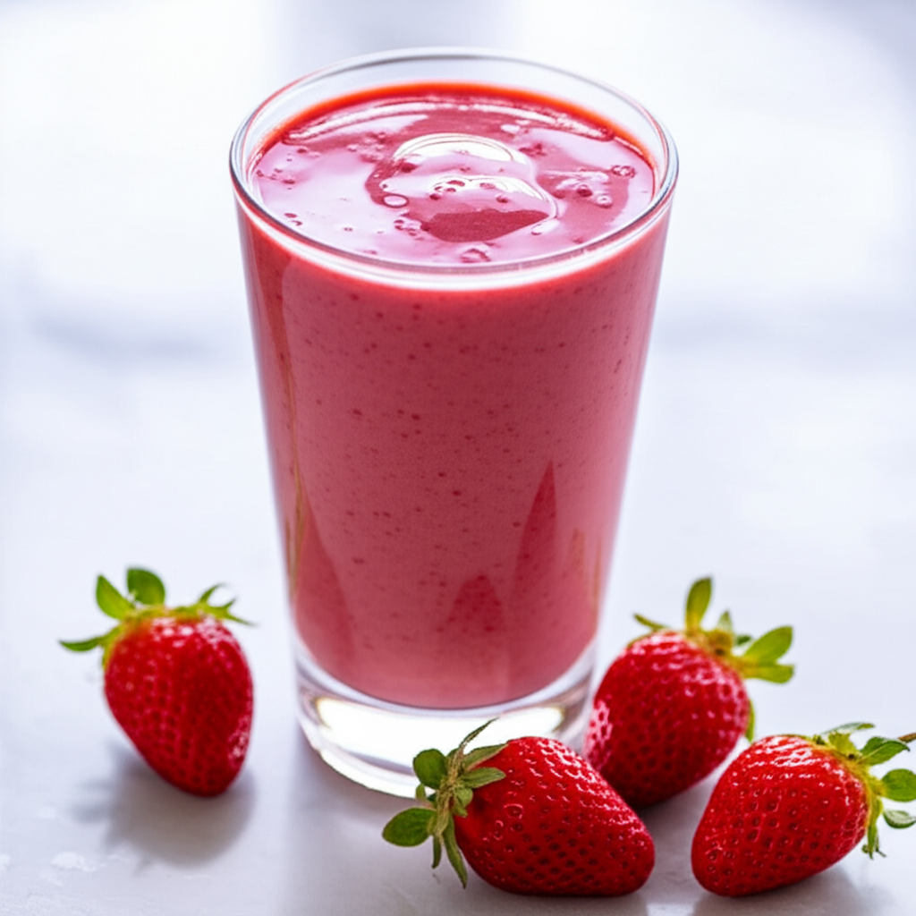 Generate a high-quality, relevant image prompt for an article about: How to Make a Strawberry Smooth