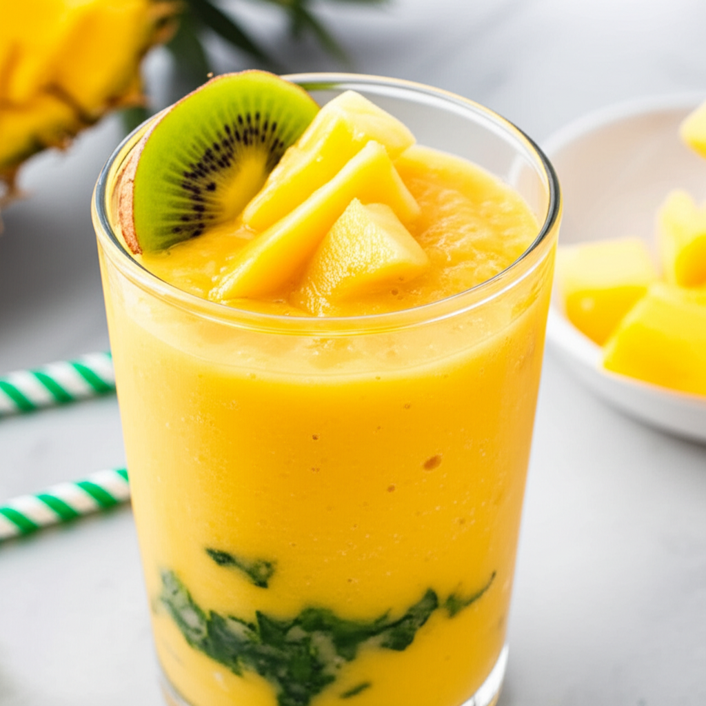 Generate a high-quality, relevant image prompt for an article about: How Many Calories in a Tropical