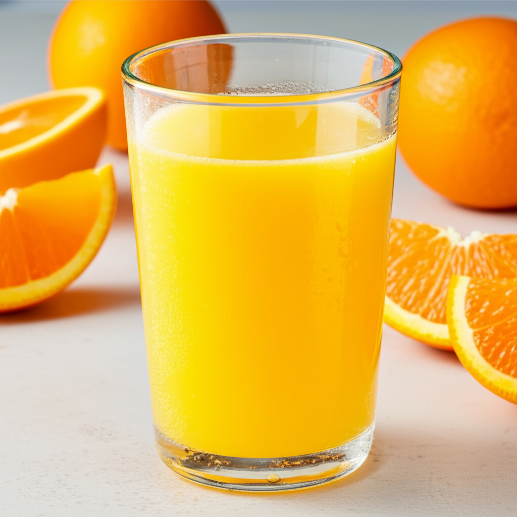 Generate a high-quality, relevant image prompt for an article about: Do Orange Juice Have Electrolyt
