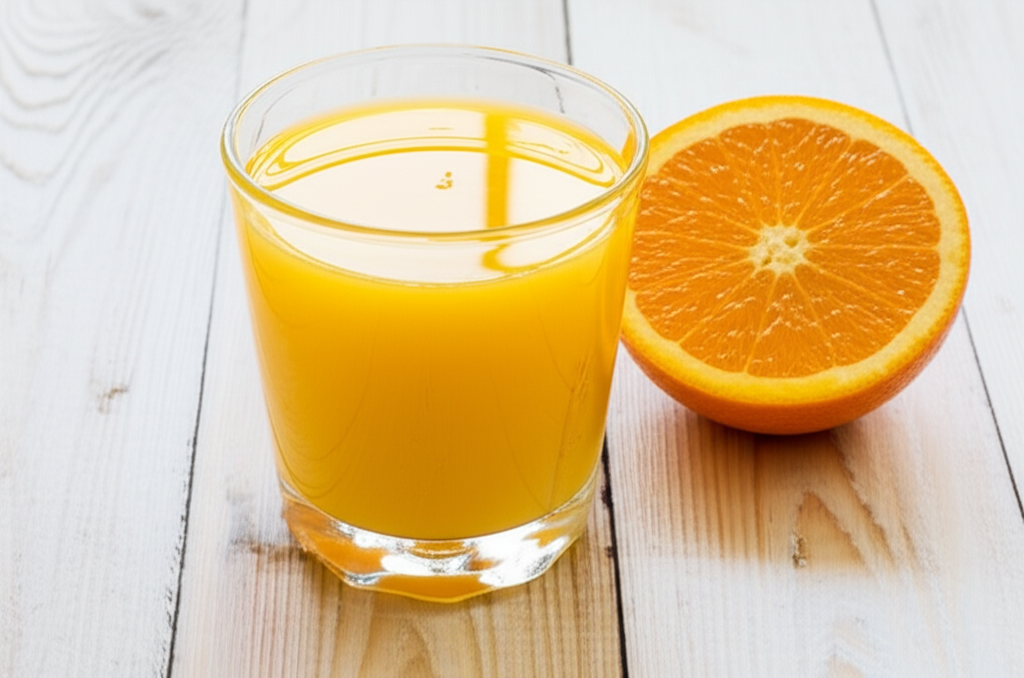 Generate a high-quality, relevant image prompt for an article about: Does Orange Juice Have Added Su