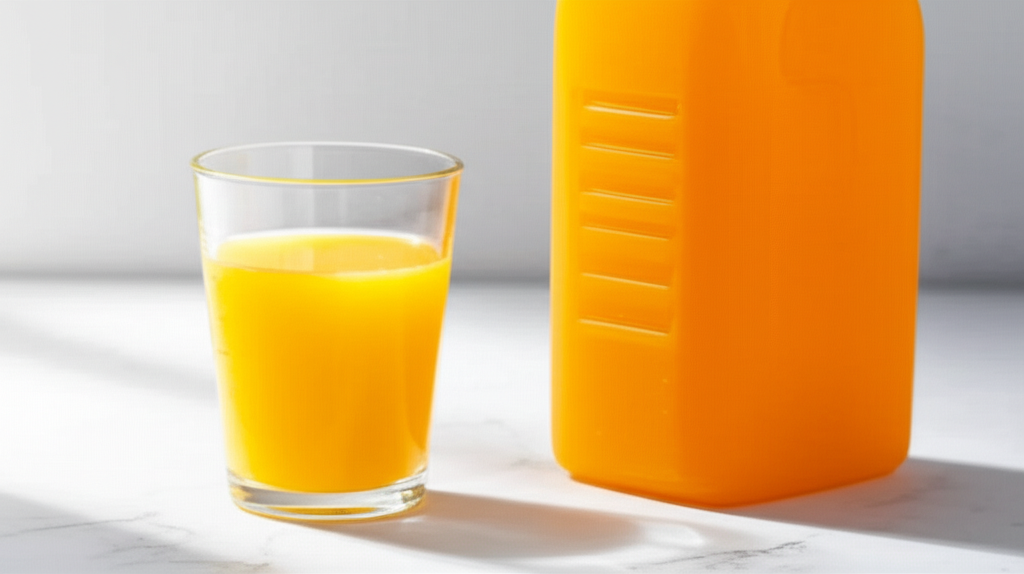 Generate a high-quality, relevant image prompt for an article about: Does Orange Juice Need Refriger