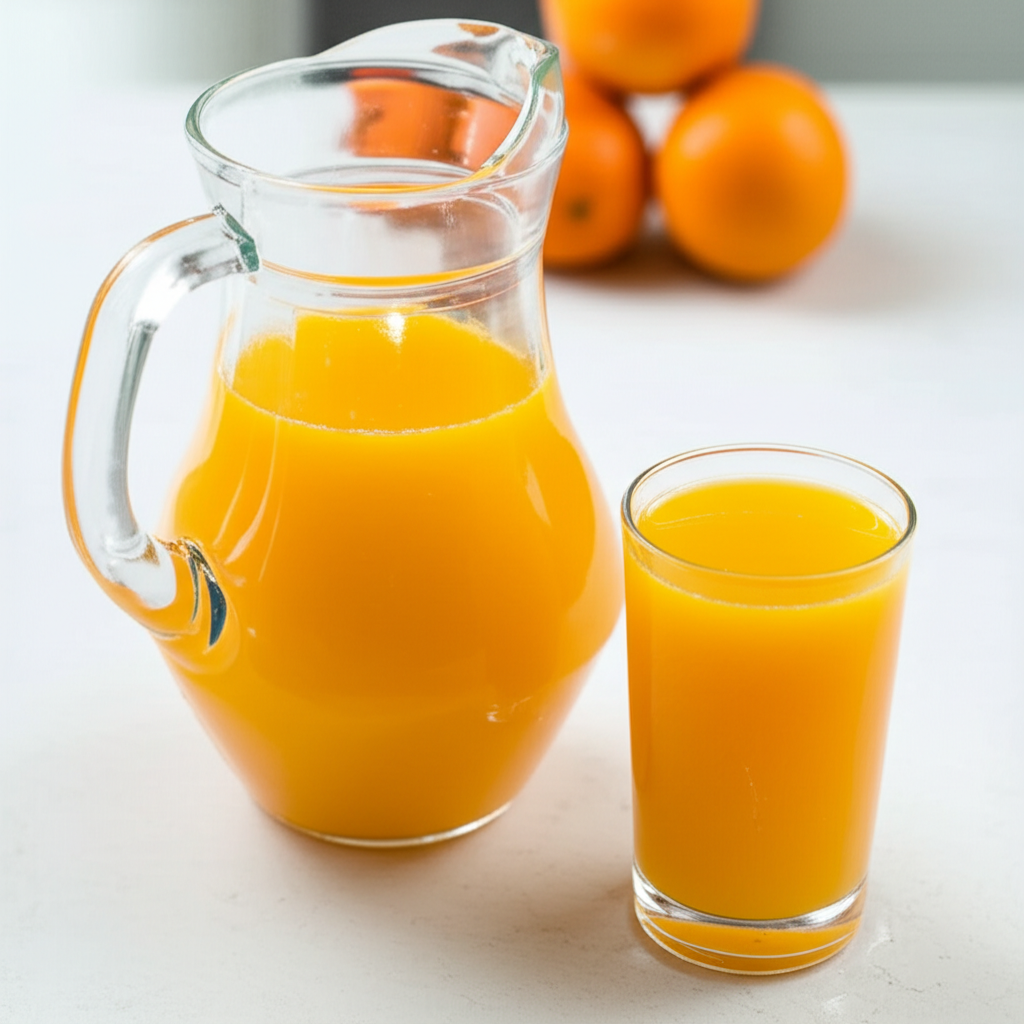 Generate a high-quality, relevant image prompt for an article about: Does Orange Juice Need Refriger