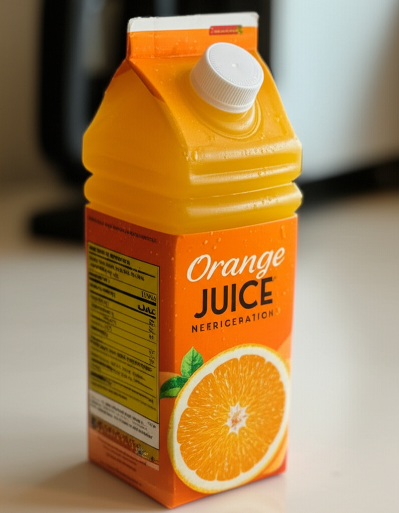 Generate a high-quality, relevant image prompt for an article about: Does Unopened Orange Juice Need