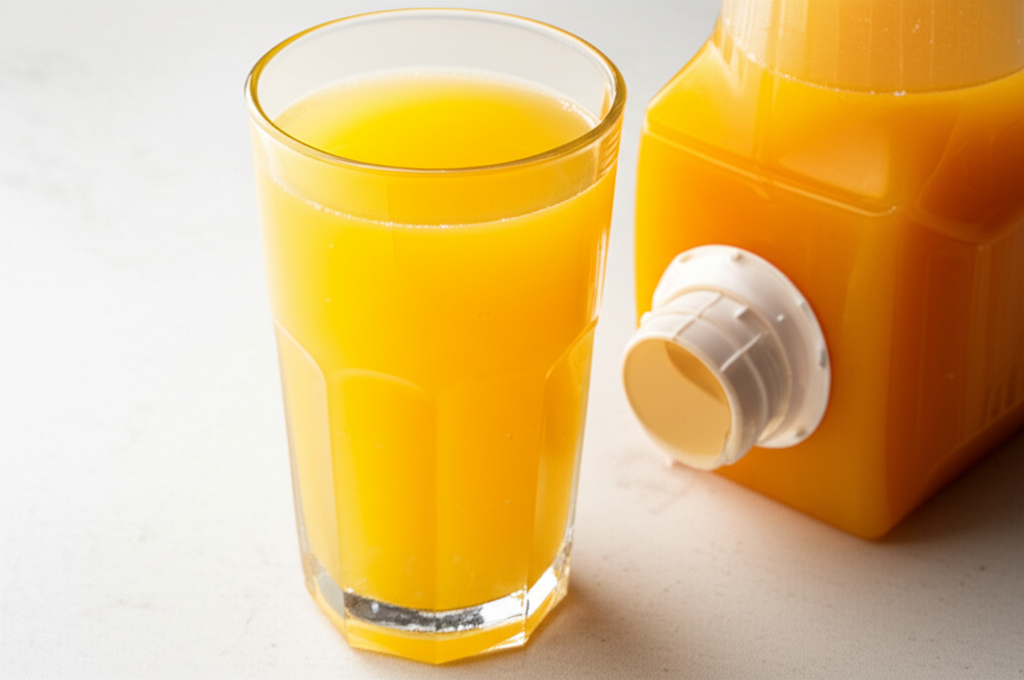 Generate a high-quality, relevant image prompt for an article about: How Can You Tell If Orange Juic