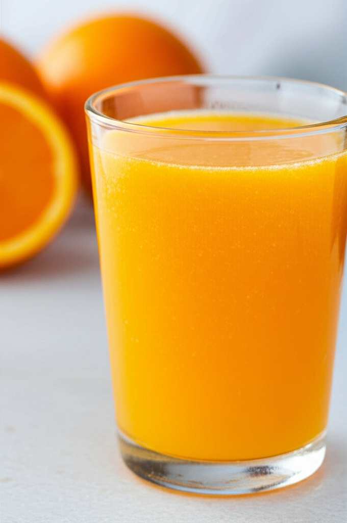 Generate a high-quality, relevant image prompt for an article about: How Long Can Fresh Orange Juice