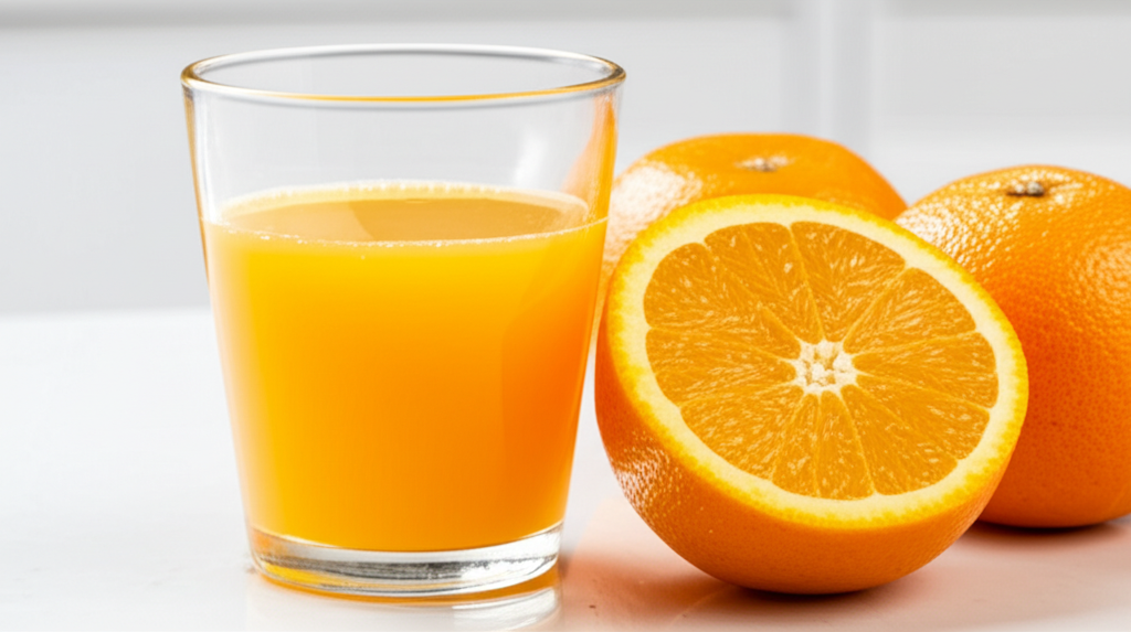 Generate a high-quality, relevant image prompt for an article about: How Long Can Fresh Squeezed Ora