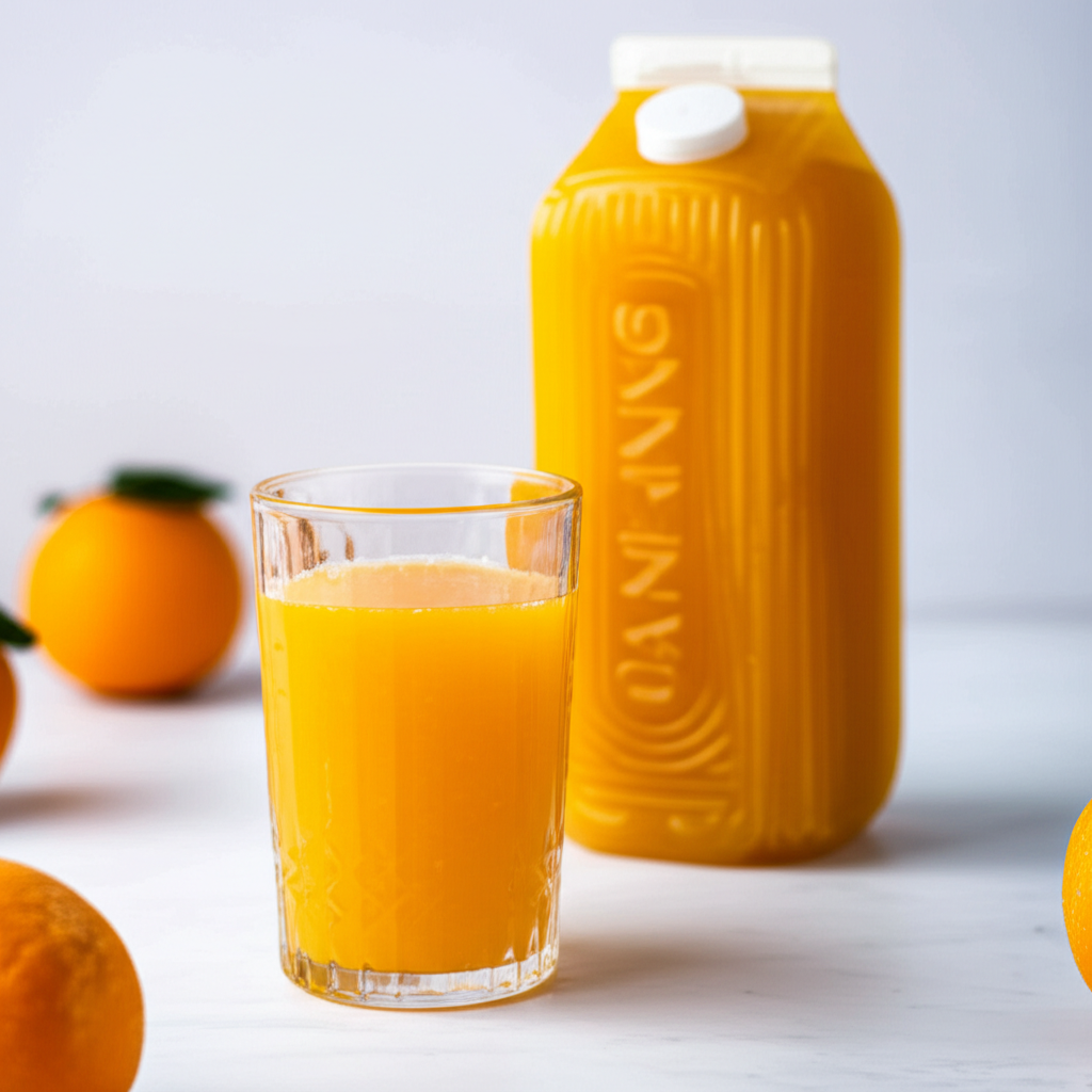 Generate a high-quality, relevant image prompt for an article about: How Long Can Orange Juice Last?