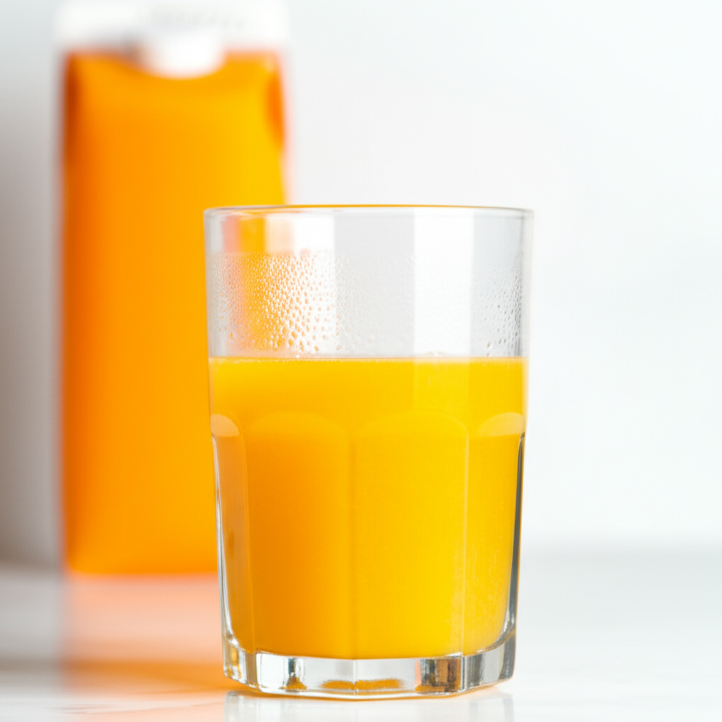 Generate a high-quality, relevant image prompt for an article about: How Long Can Orange Juice Last?