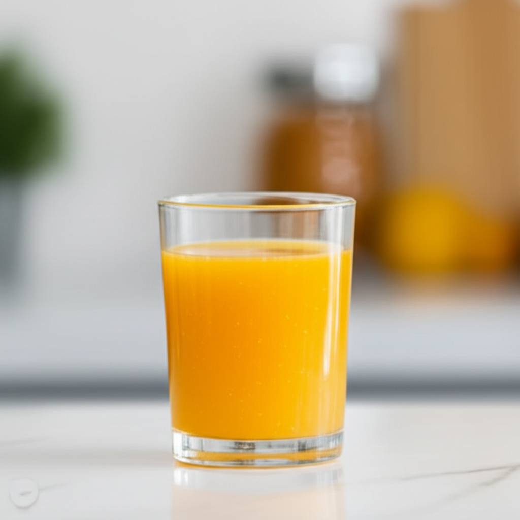 Generate a high-quality, relevant image prompt for an article about: How Long Can Orange Juice Sit O