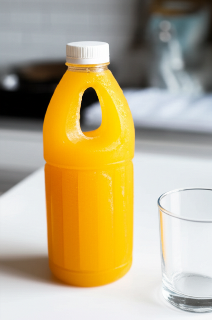 Generate a high-quality, relevant image prompt for an article about: How Long Does Orange Juice Last