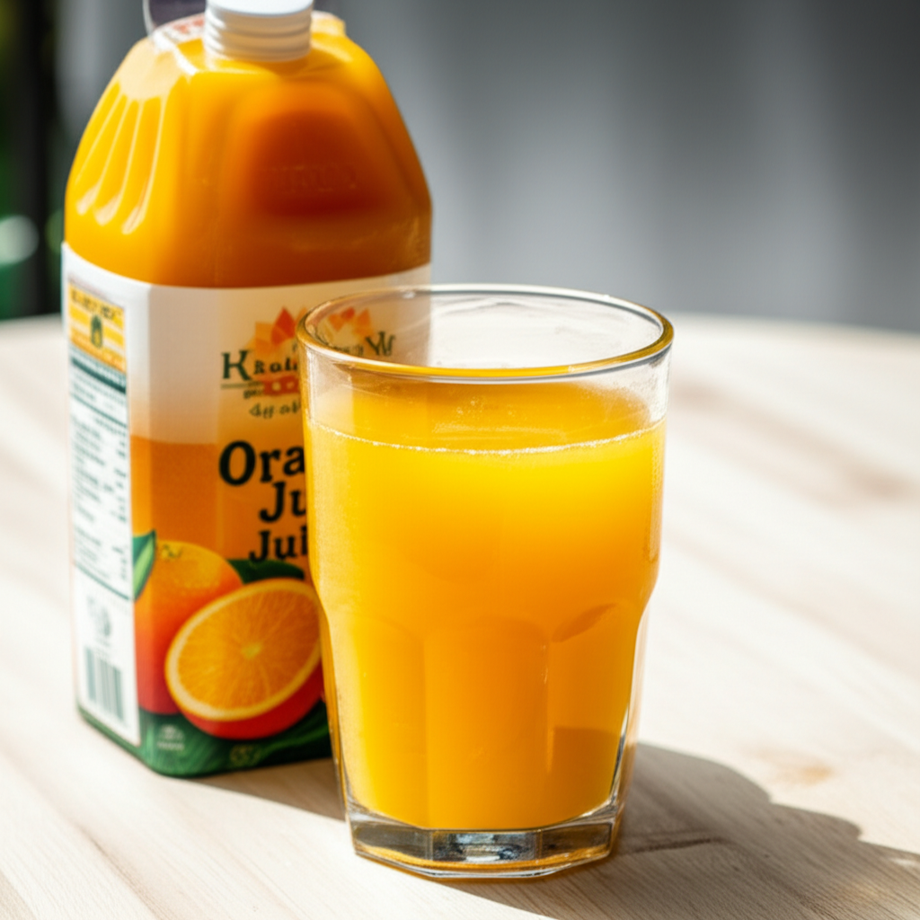 Generate a high-quality, relevant image prompt for an article about: How Long Does Orange Juice Last