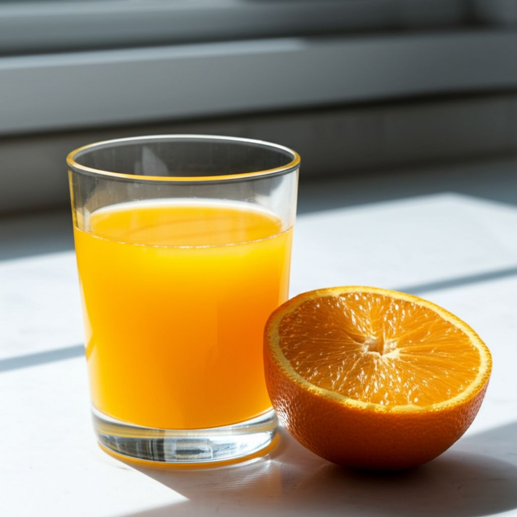 Generate a high-quality, relevant image prompt for an article about: How Long Does Orange Juice Last