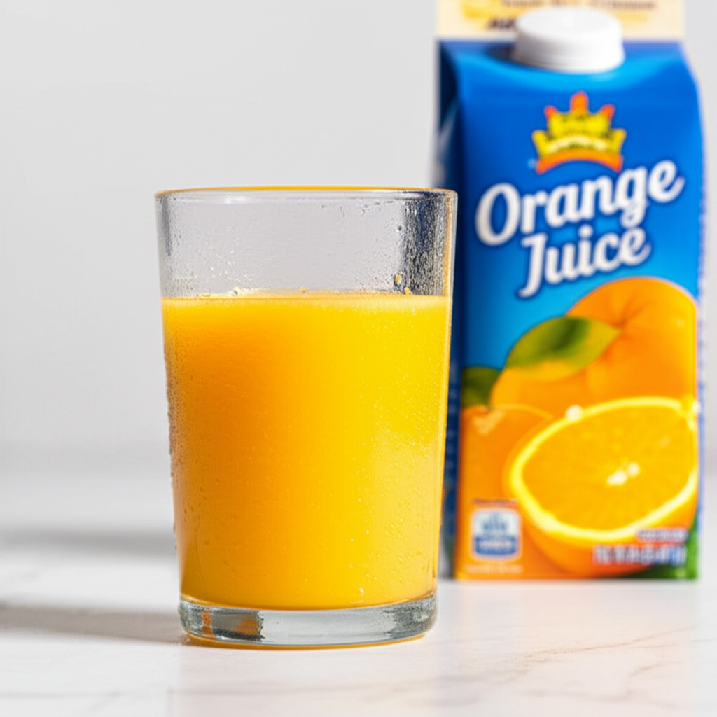 Generate a high-quality, relevant image prompt for an article about: How Long Is Orange Juice Good?