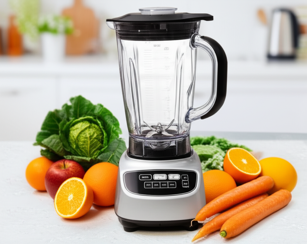 Generate a high-quality, relevant image prompt for an article about: Can You Use A Blender To Juice: