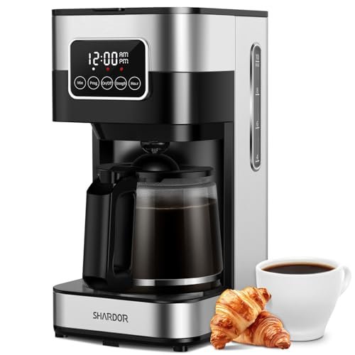 SHARDOR 10-Cup Programmable Coffee Maker, Regular & Strong...