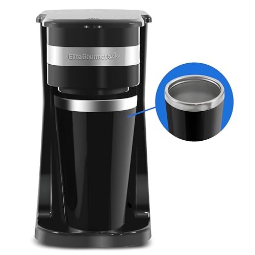 Elite Gourmet EHC111A Personal Single-Serve Compact Coffee...