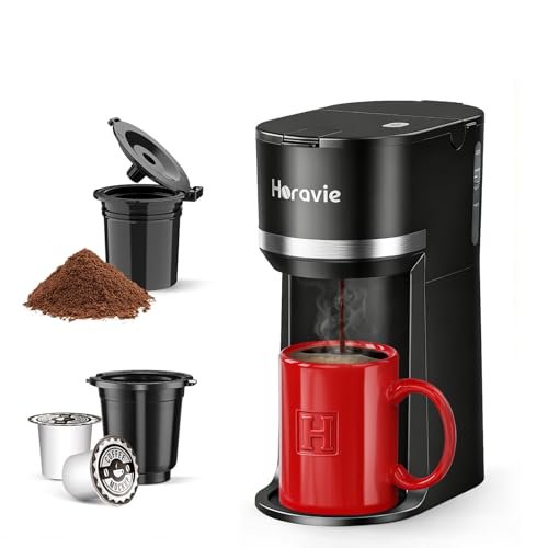 Horavie Mini Single Serve Coffee Maker for K-Cups and...