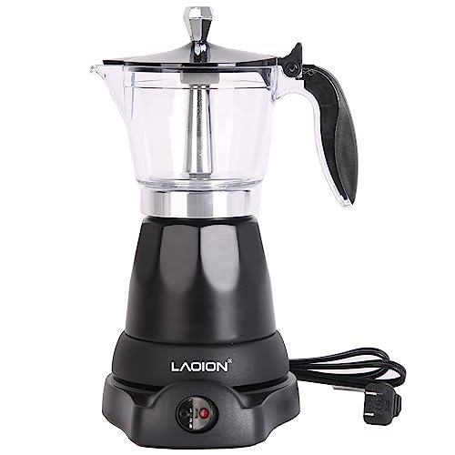 LAOION Cuban Coffee Maker, 6 or 3cup Electric Moka Pot