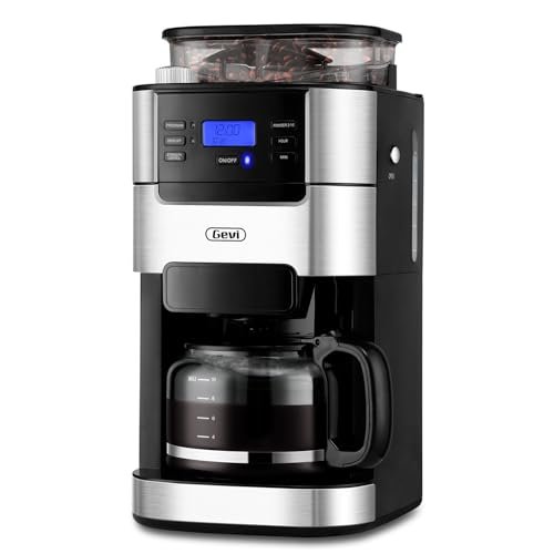 Gevi 10-Cup Drip Coffee Maker with Built-in Burr Grinder
