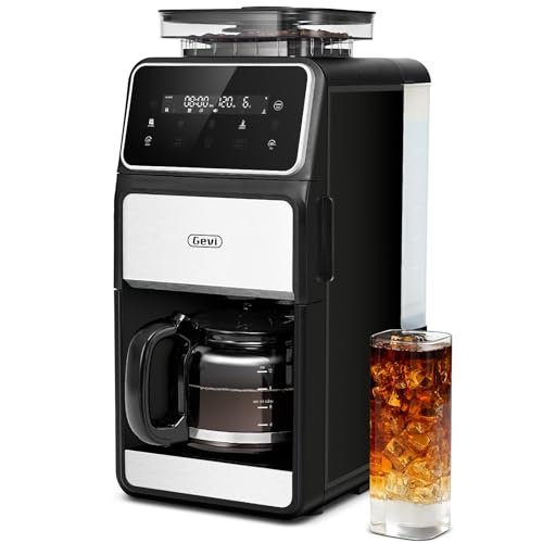 Gevi 10 Cup Drip Coffee Maker with Built-in Burr Grinder
