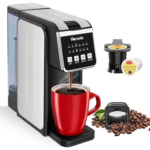 Horavie Grind and Brew Coffee Maker for Beans and Pods
