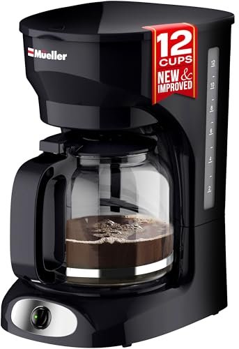 Mueller 12-Cup Drip Coffee Maker - Borosilicate Glass Carafe