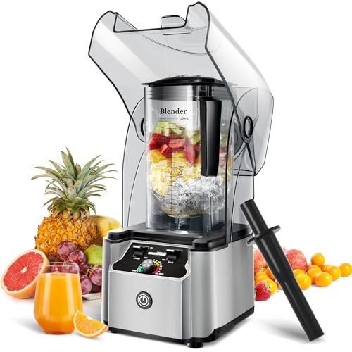 WantJoin Commercial Professional Blender With Shield Quiet...