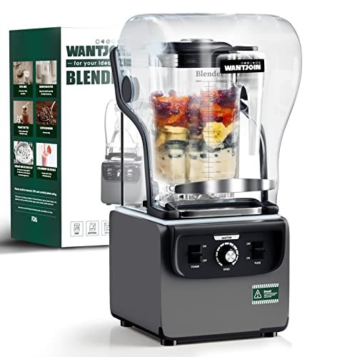 Wantjoin Commercial Quiet Blender for Kitchen, Smoothie and...