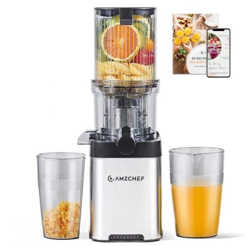 AMZCHEF Cold Press Juicer, Juicers Machines - Wide Mouth...