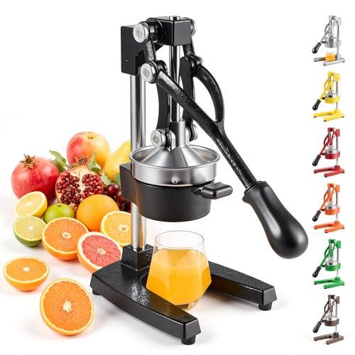 CO-Z Manual Citrus Juicer, Commercial Grade Cast Iron Press