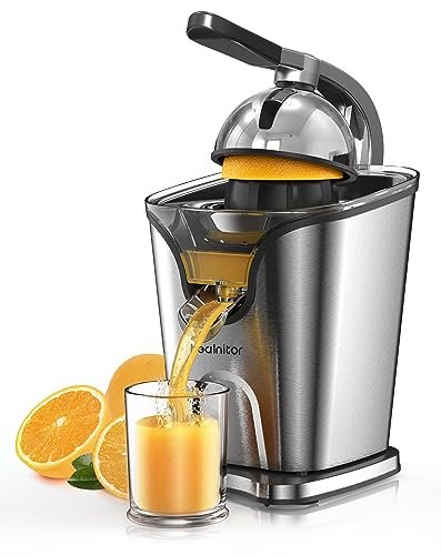 Healnitor 150W Electric Citrus Juicer Squeezer with 2 Cones
