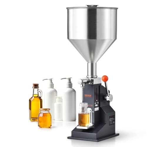 VEVOR Manual Paste Liquid Filling Machine, 5-100ml with...