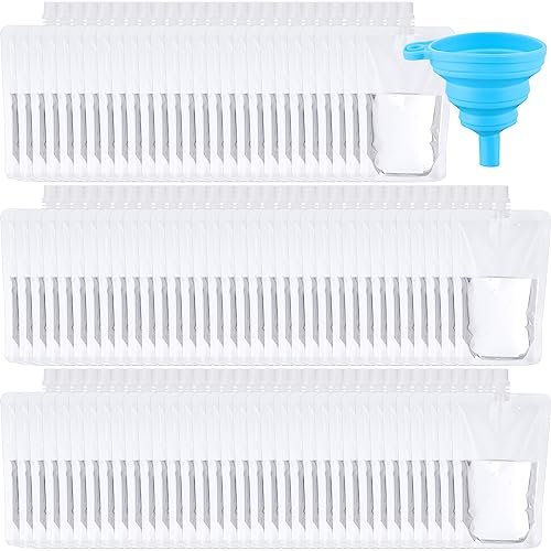 Patelai 300 Pieces Plastic Liquid Pouch Reusable 12 oz Bags