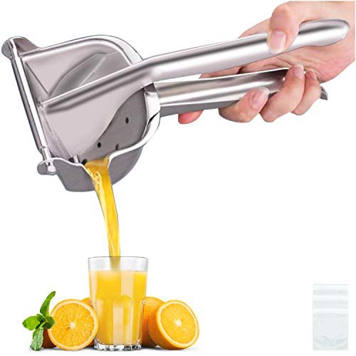 Real Stainless Steel Lemon Squeezer Citrus Juicer Heavy...